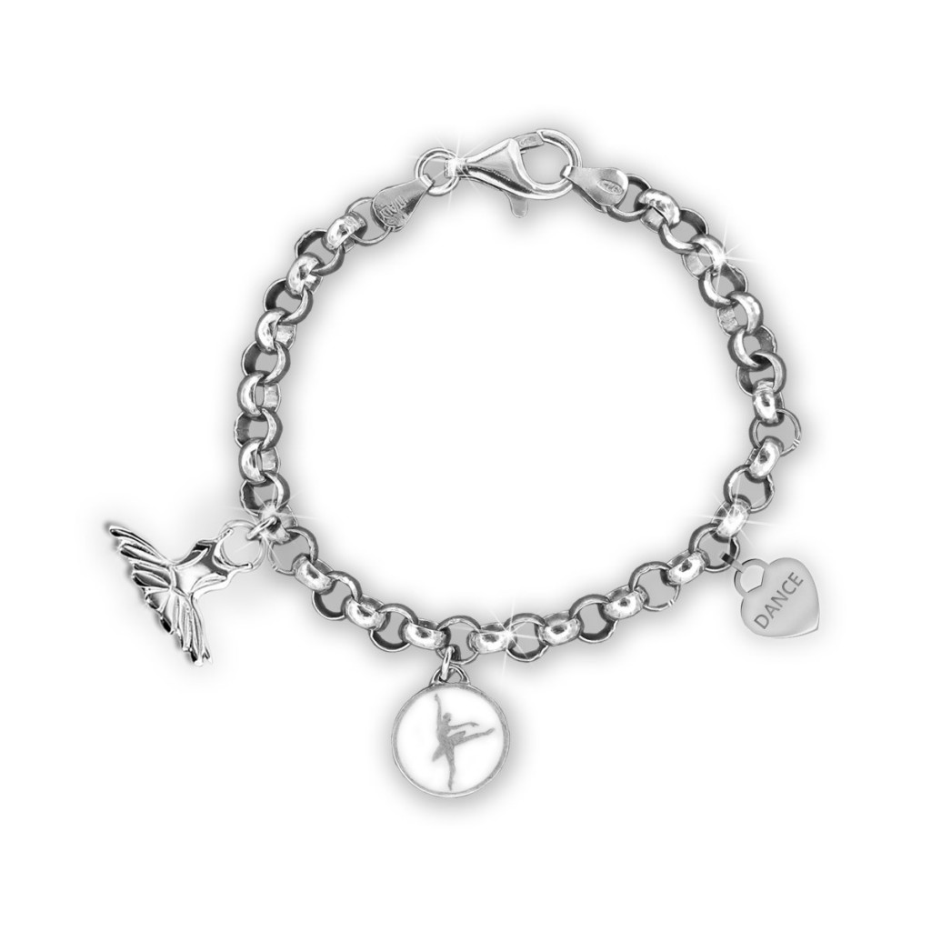 Authentic! Cartier 18k White Gold 3 Charm Bracelet with Diamond Cross  Double C's | Fortrove