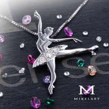 Gioiello Pendente Ciondolo Ballerina danza Schiaccianoci con zirconi bianchi