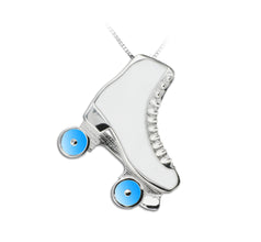 GIOIELLO PENDENTE PATTINO ROTELLE SMALTATO GRANDE