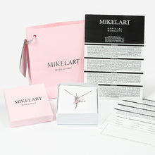 Gioiello Ballerina Temps Leve' bagnato in oro rosa pietre rosse