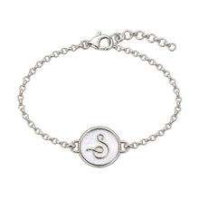 Bracciale personalizzabile in argento con elemento smaltato