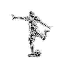 Football jewel pin, penalty kick, goal shot pin