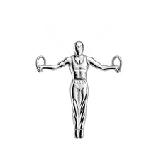 Spilla gioiello ginnastica artistica croce agli anelli
