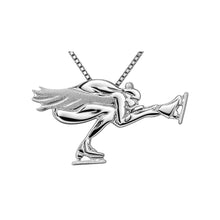 Bijoux sur les patins, pendentif patineur sur la glace SIT SPIN