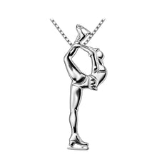 Bijoux sur les patins, pendentif patineur sur la glace.