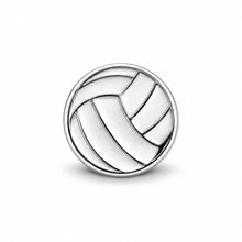 Pin de pelota de voleibol esmaltado blanco